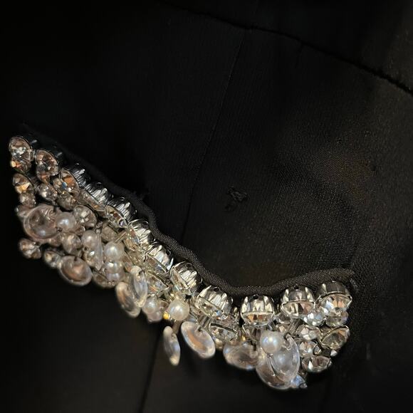 Tuckernuck Black Hoyt Embellished Dress Large Crystal Beading Modern‎ Classic - Picture 8 of 10